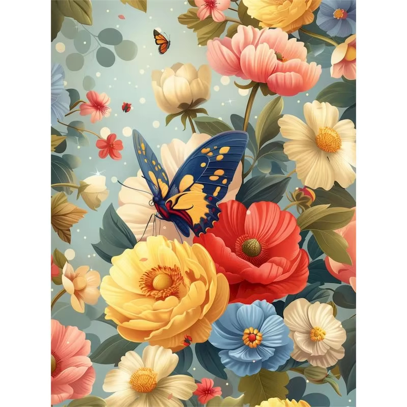 Resin Art With Flowers - Алмазная мозаика по номерам своими руками: