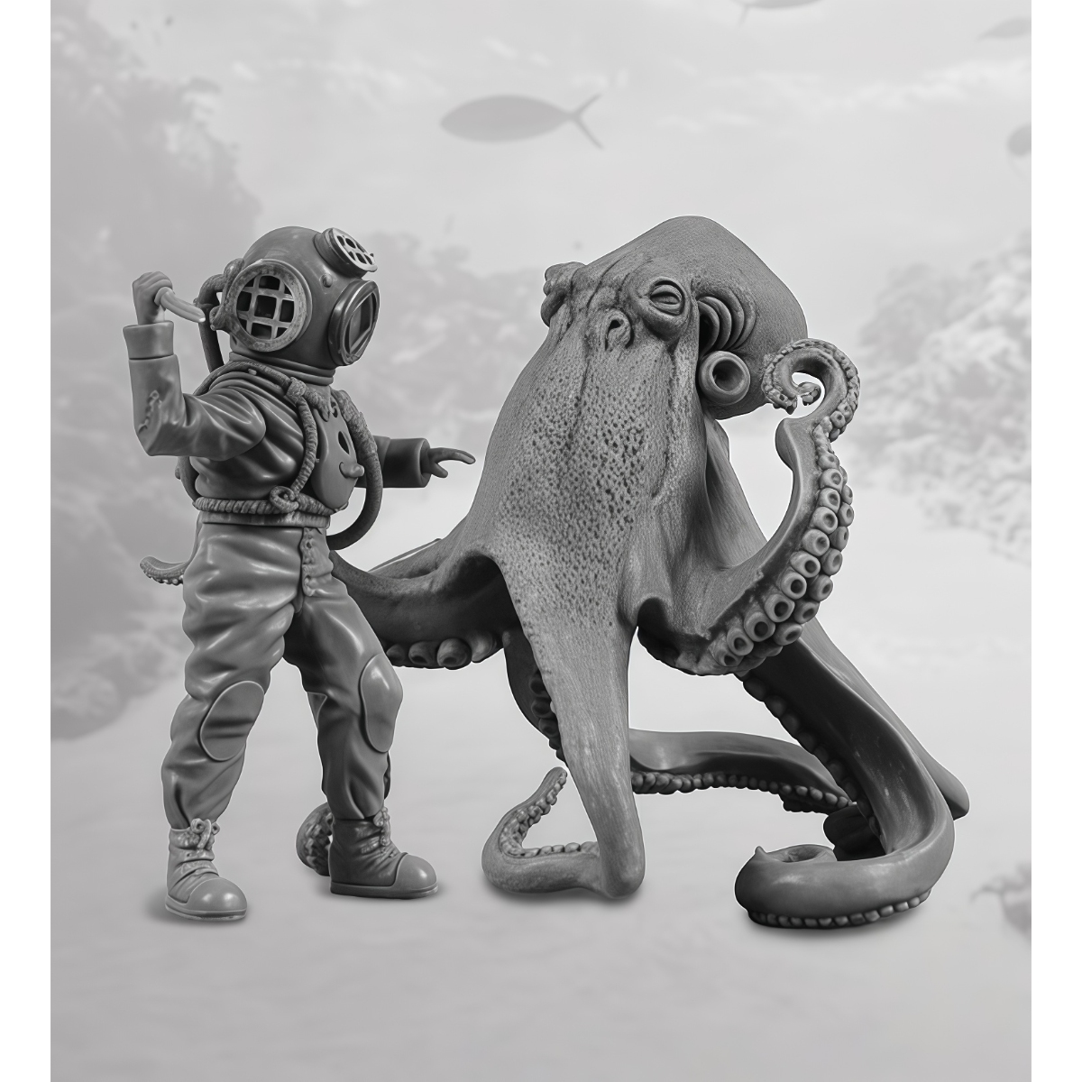 Набор неокрашенных моделей из  – обзор и цена Resin Art Underwater