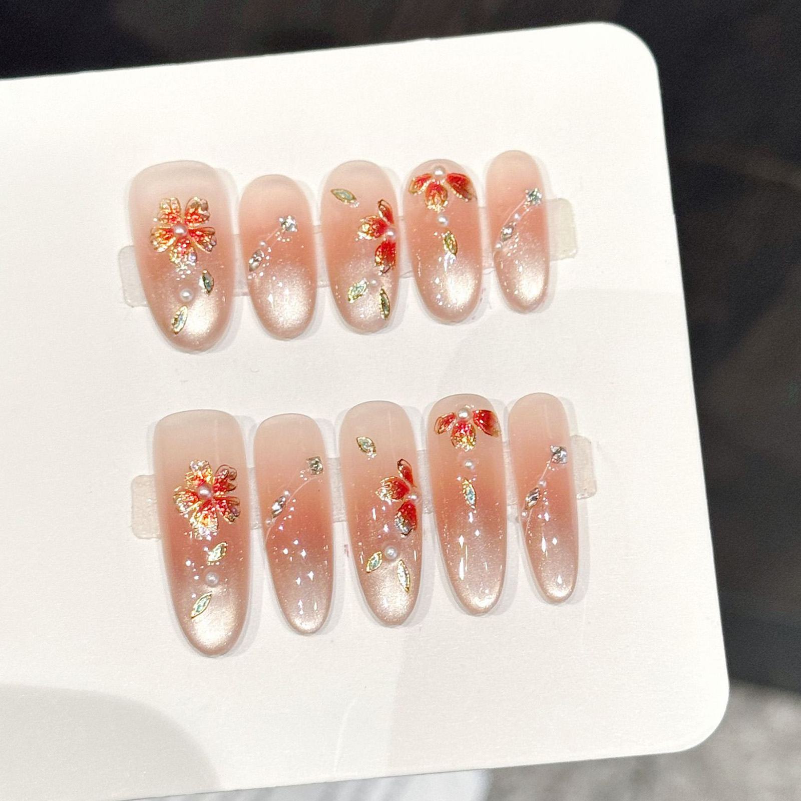10 шт., накладные ногти ручной – обзор и цена Resin Art With Flowers