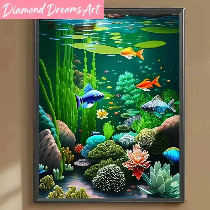 Безрамная алмазная мозаика «По – обзор и цена Resin Art Underwater