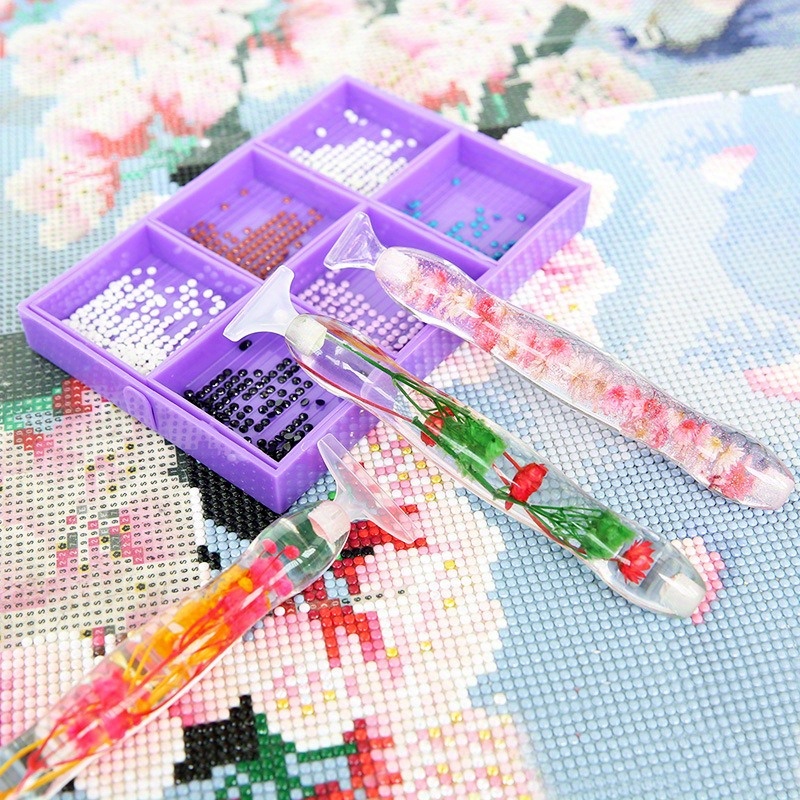 Набор для алмазной вышивки 5D: – обзор и цена Resin Art With Flowers